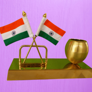 Desk flag with pen stand & visiting card Holder