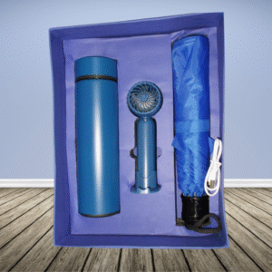 Umbrella,Thermos & Small fan - Corporate Gift Set