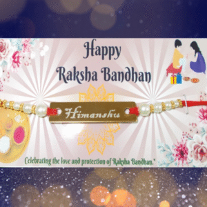 Traditional Rakhi with Beads & Thread (Customizable) (Code 103)