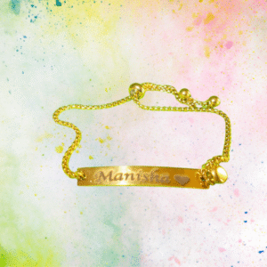 Personalized Bracelet Rakhi – Customizable Nameplate Design
