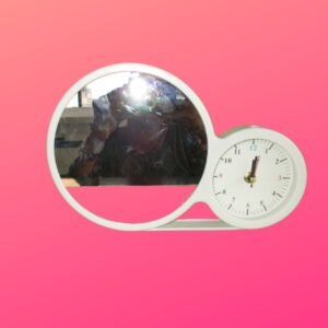 Magic Mirror Photo Frame with Clock Customizable Gift