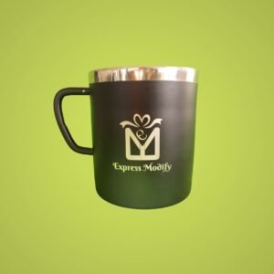 Customized Black Steel Mug