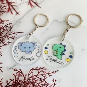 Personalized Acrylic Keychains – Cute Animal Designs