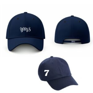 Custom Navy Blue Baseball Cap – YMS Edition