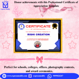 Certificate of Appreciation