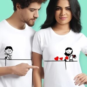 Love Connection Couple T-Shirts – 100% Cotton