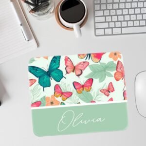 Personalized Butterfly Mouse Pad – Custom Name Design
