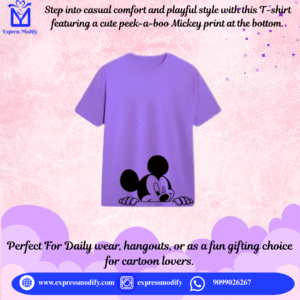 Mickey Print Cotton T-Shirt