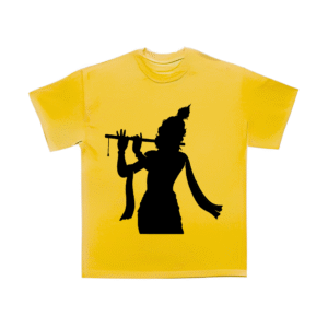 Divine Krishna Silhouette Cotton T-Shirt